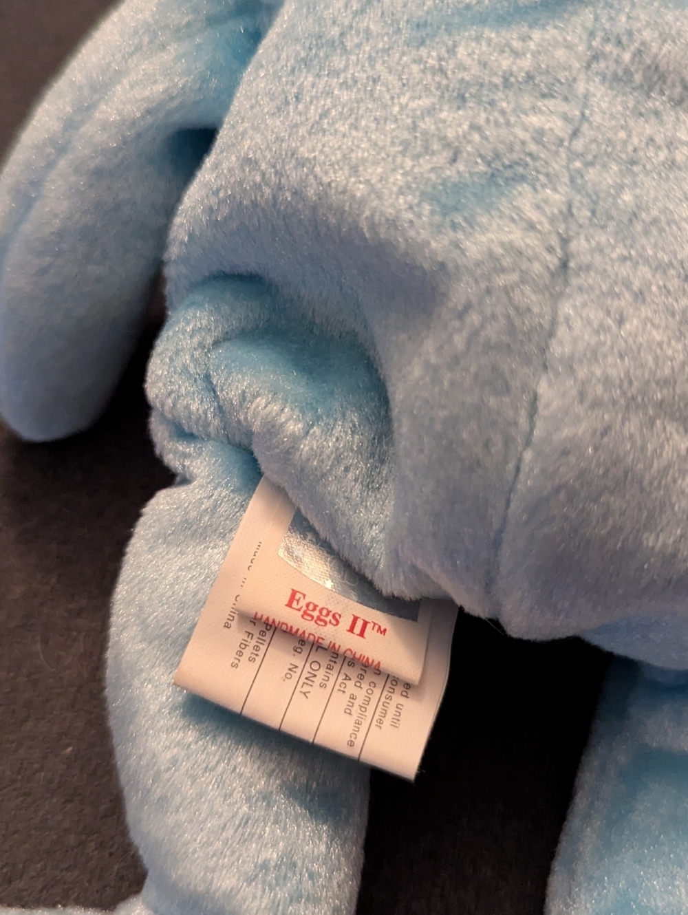 Ty Beanie Baby Eggs II the Bear - 2001 Retired Easter TLC Blue Plush - Picture 7 of 8